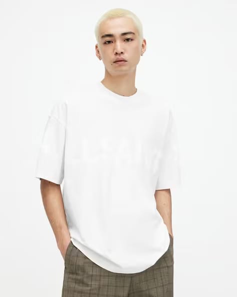 ALL SAINTS BIGGY SS CREW OPTIC WHITE TSHIRT