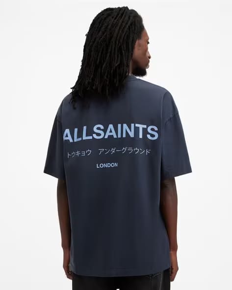 ALL SAINTS UNDERGROUND SS CREW GARNET BLUE