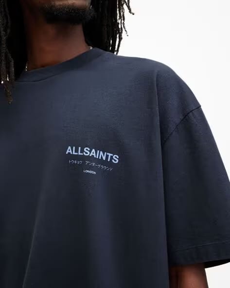 ALL SAINTS UNDERGROUND SS CREW GARNET BLUE