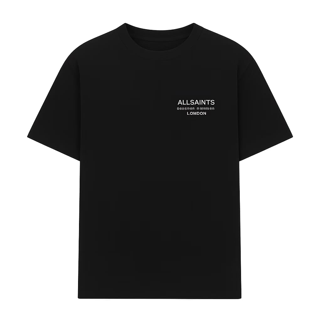 ALL SAINTS UNDERGROUND CAMO SS JET BLACK