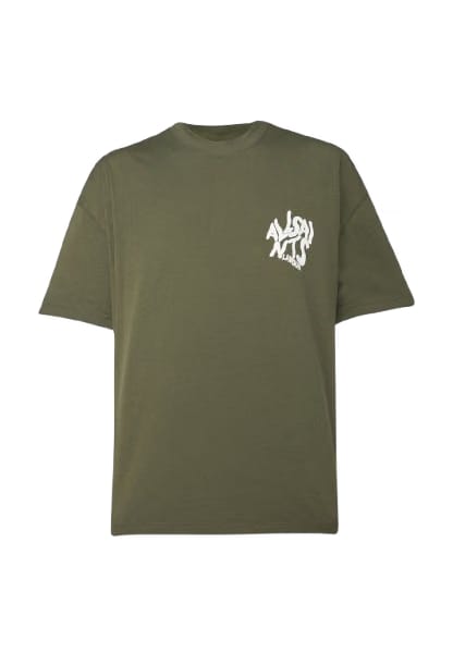 ALL SAINTS ORLANDO SS CREW FLEUR GREEN