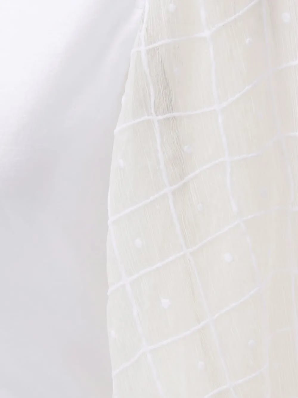 sheer-sleeve asymmetric dress