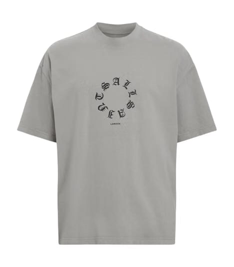 ALL SAINTS FRAKTUR SS GREY TRINITY GREY