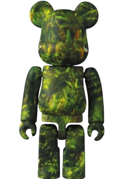 Medicom Bearbrick 100% Jungle Green Pattern Series 45 Figure Be@rbrick New