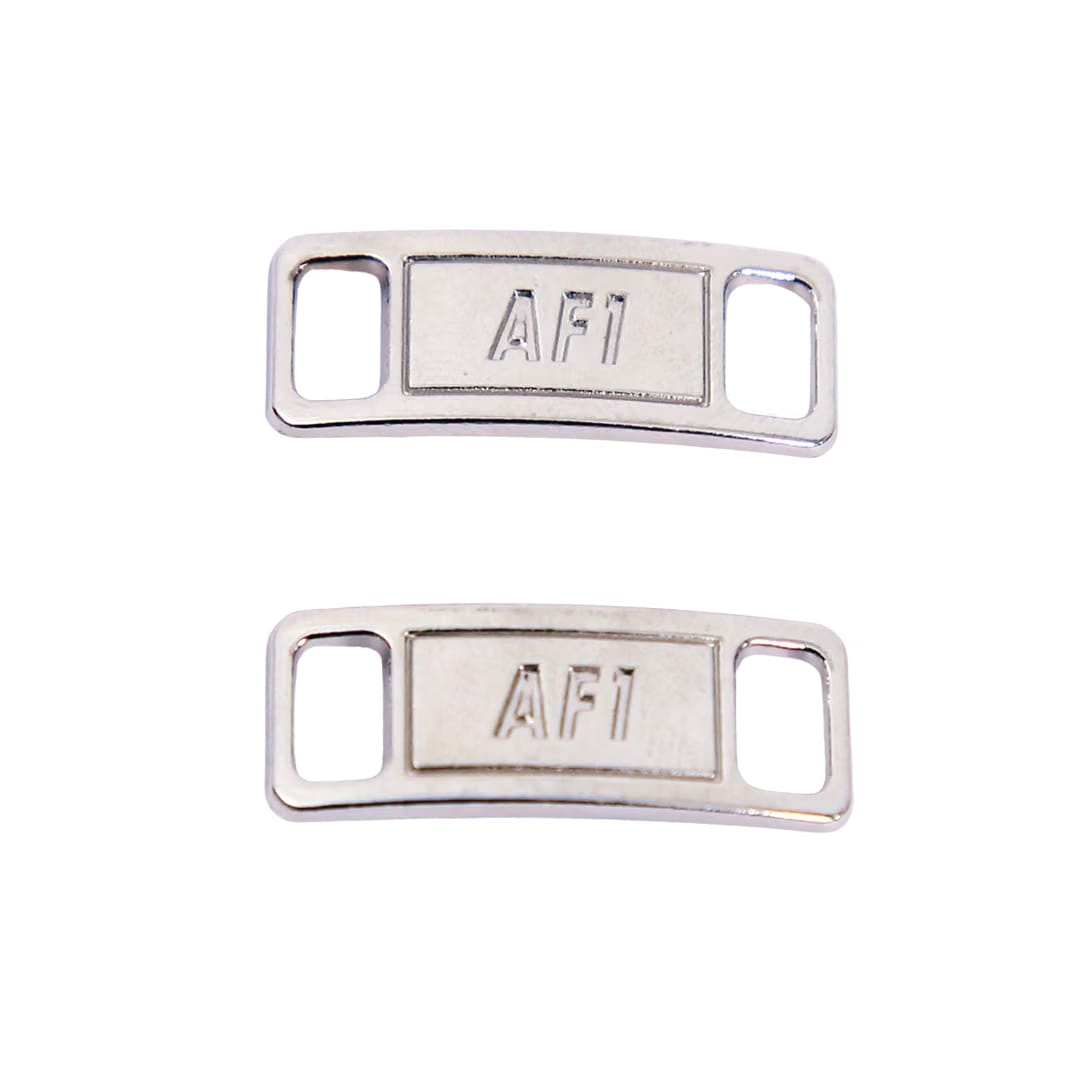 Premium Silver Air Force 1 Dubrae Replacement ( Lace Tag) By KNOTTY