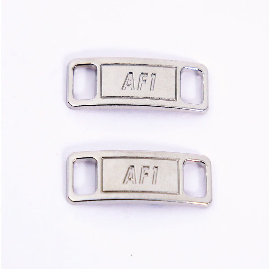 Premium Silver Air Force 1 Dubrae Replacement ( Lace Tag) By KNOTTY