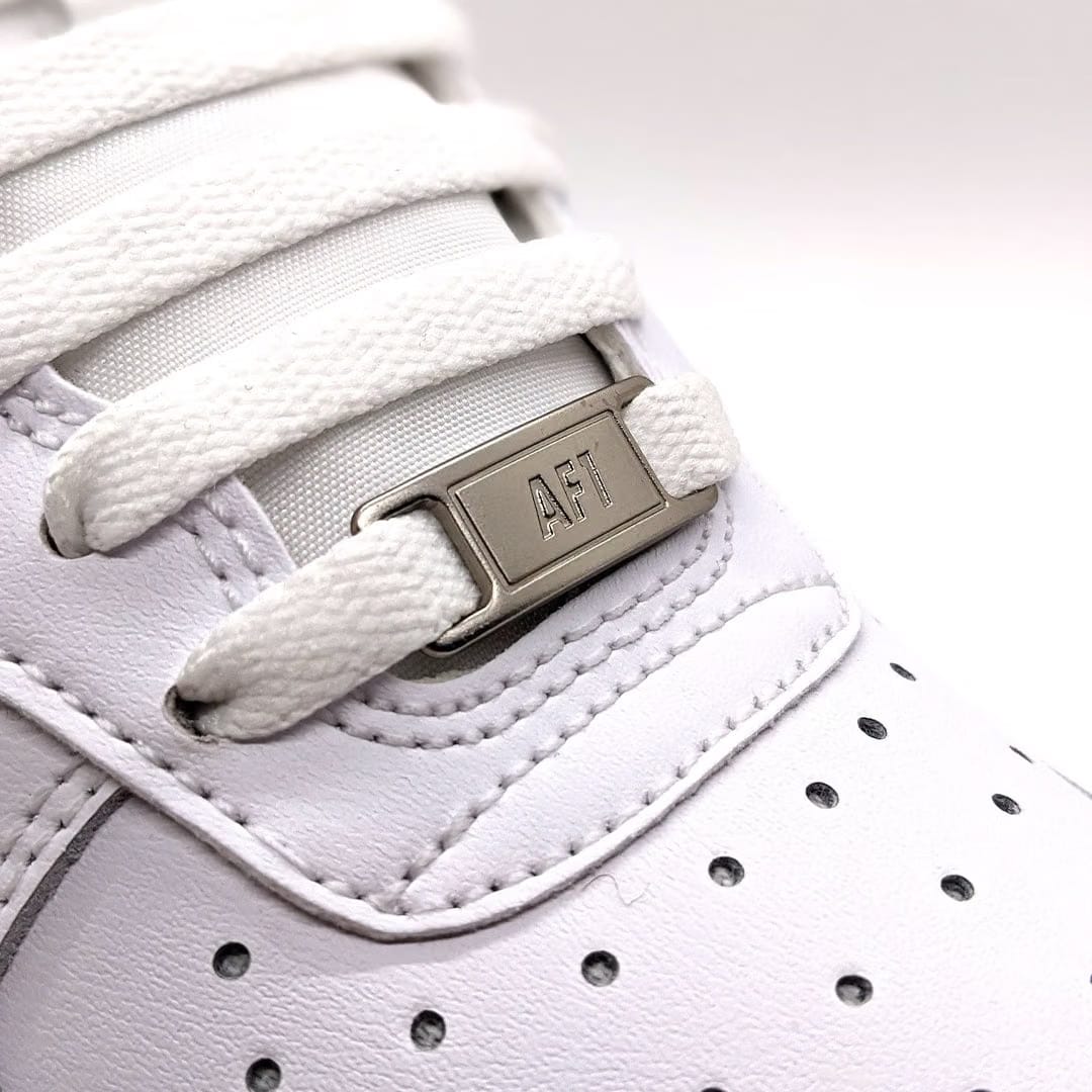 Premium Silver Air Force 1 Dubrae Replacement ( Lace Tag) By KNOTTY