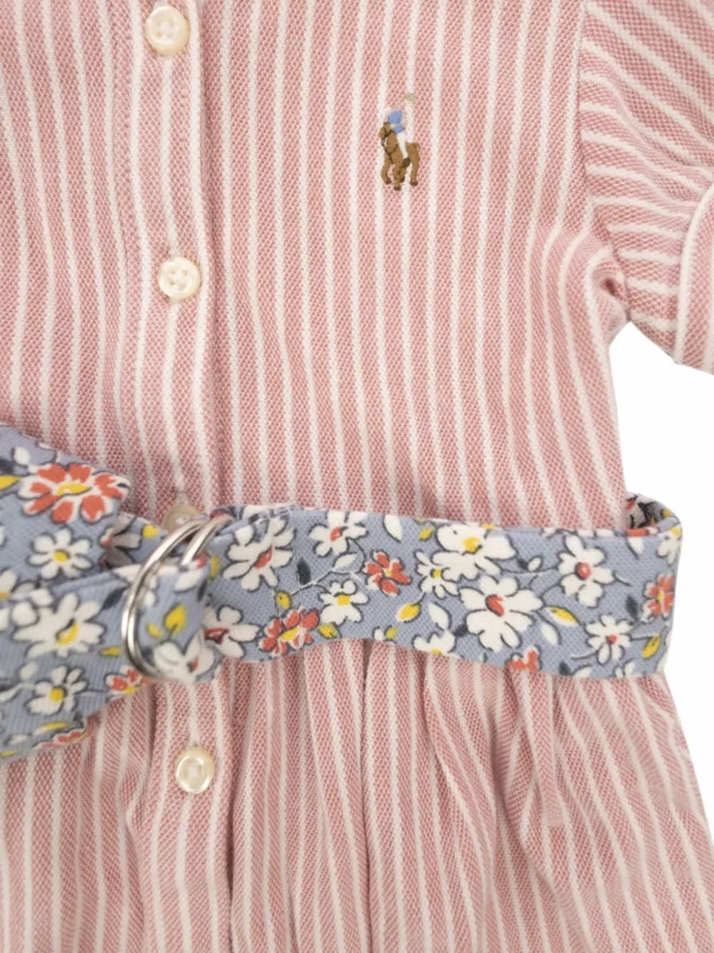 striped belted dress set (set of two)