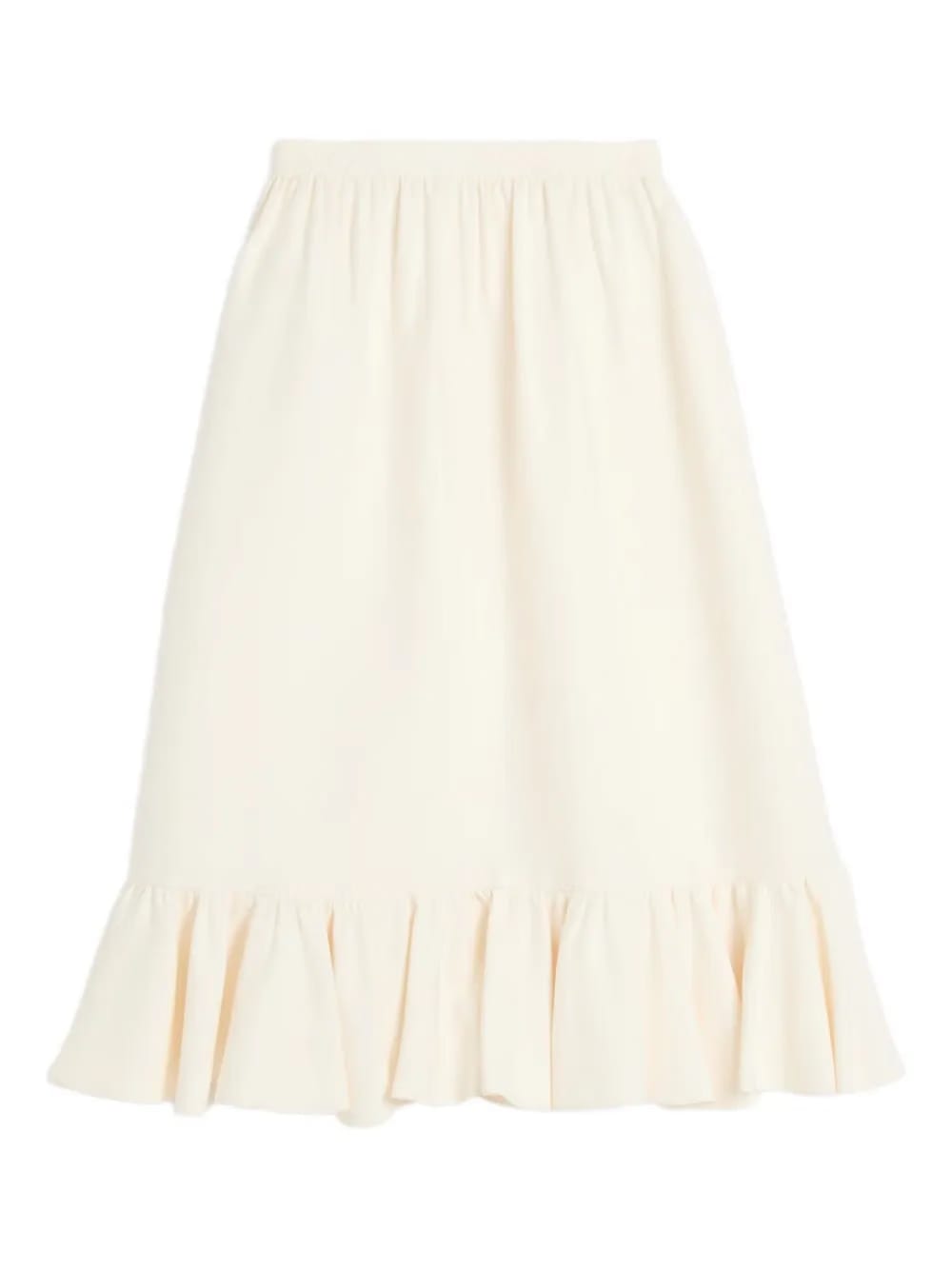 crepe midi skirt