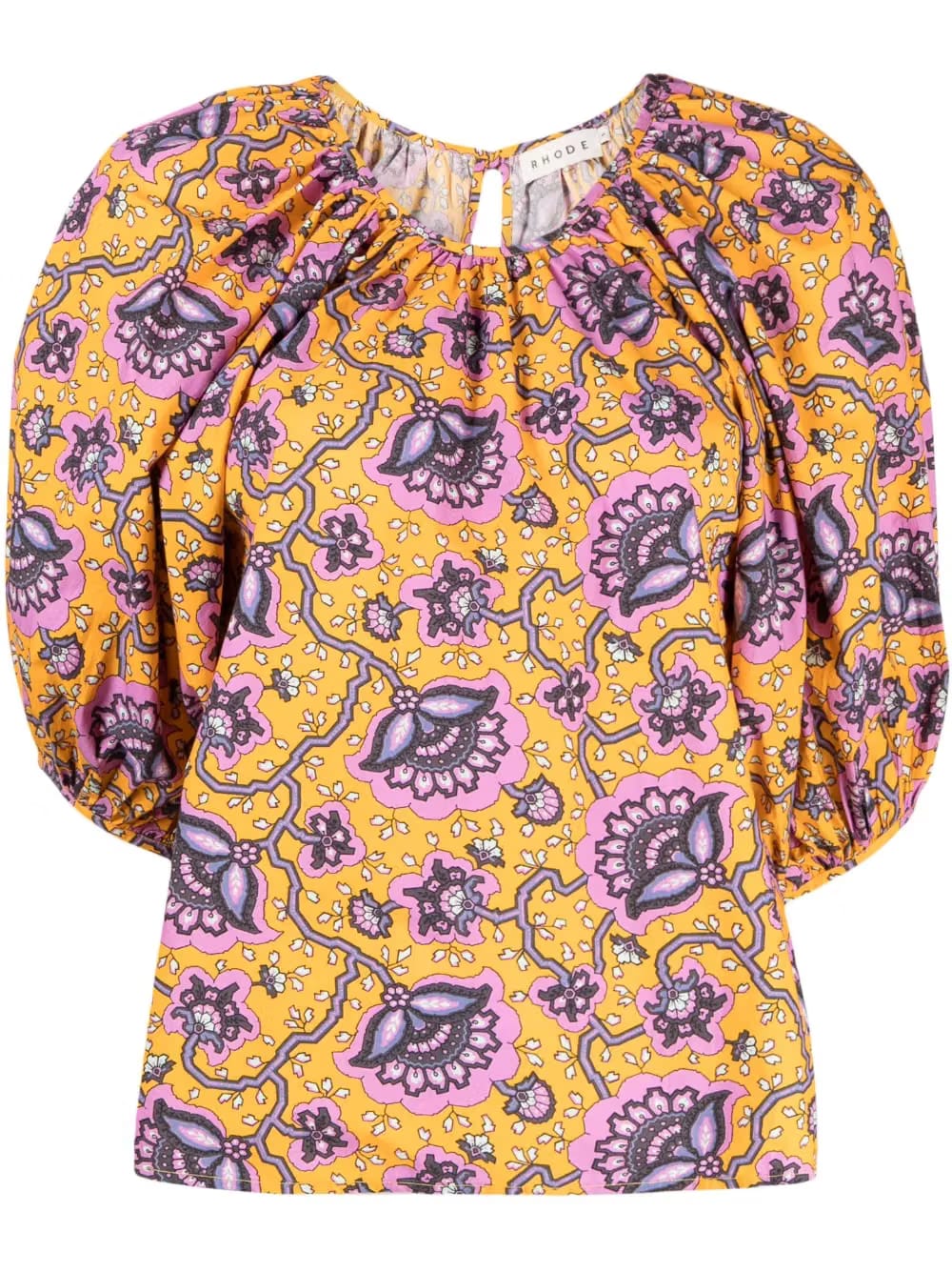 Rowan graphic-print blouse