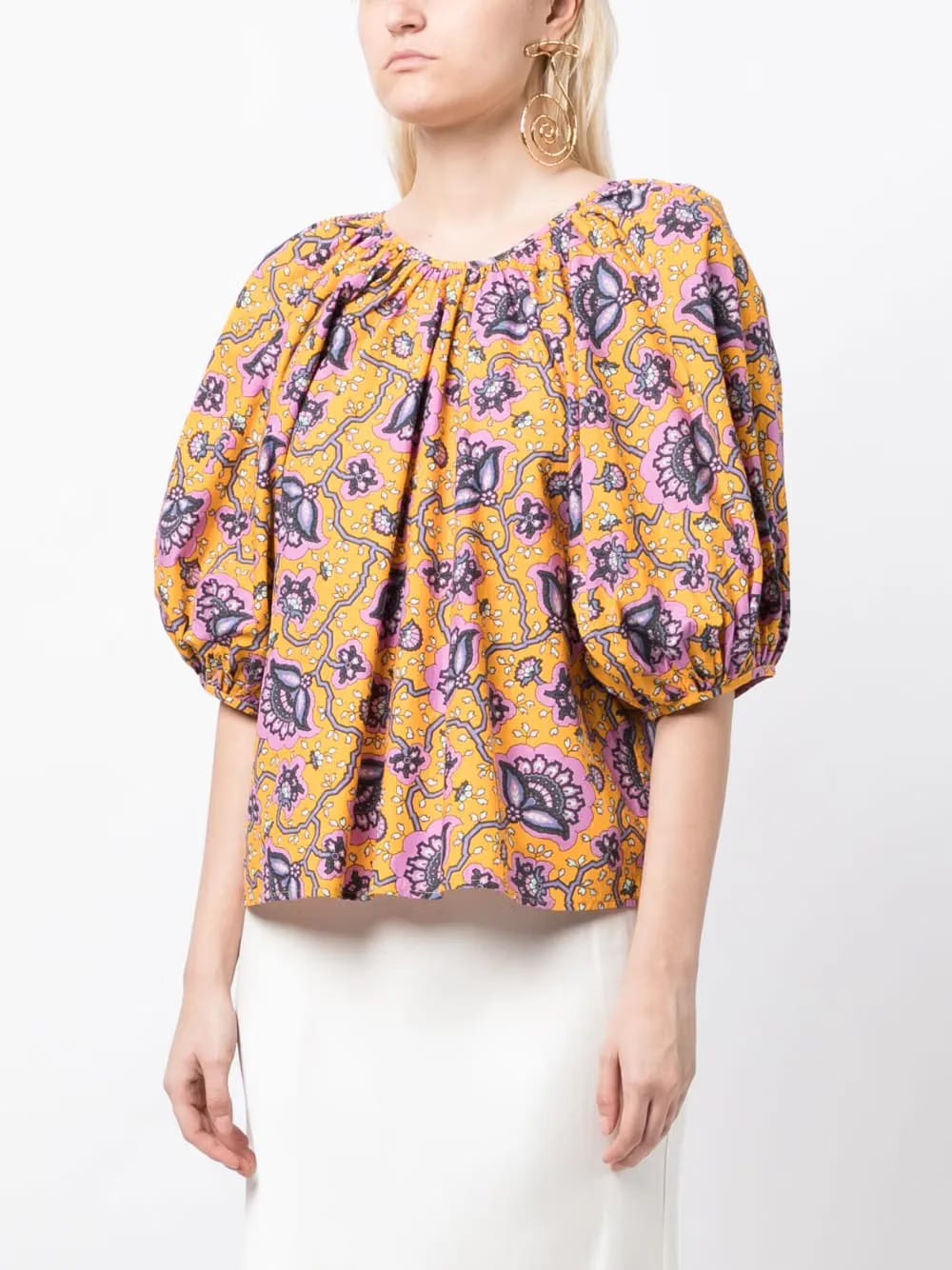 Rowan graphic-print blouse