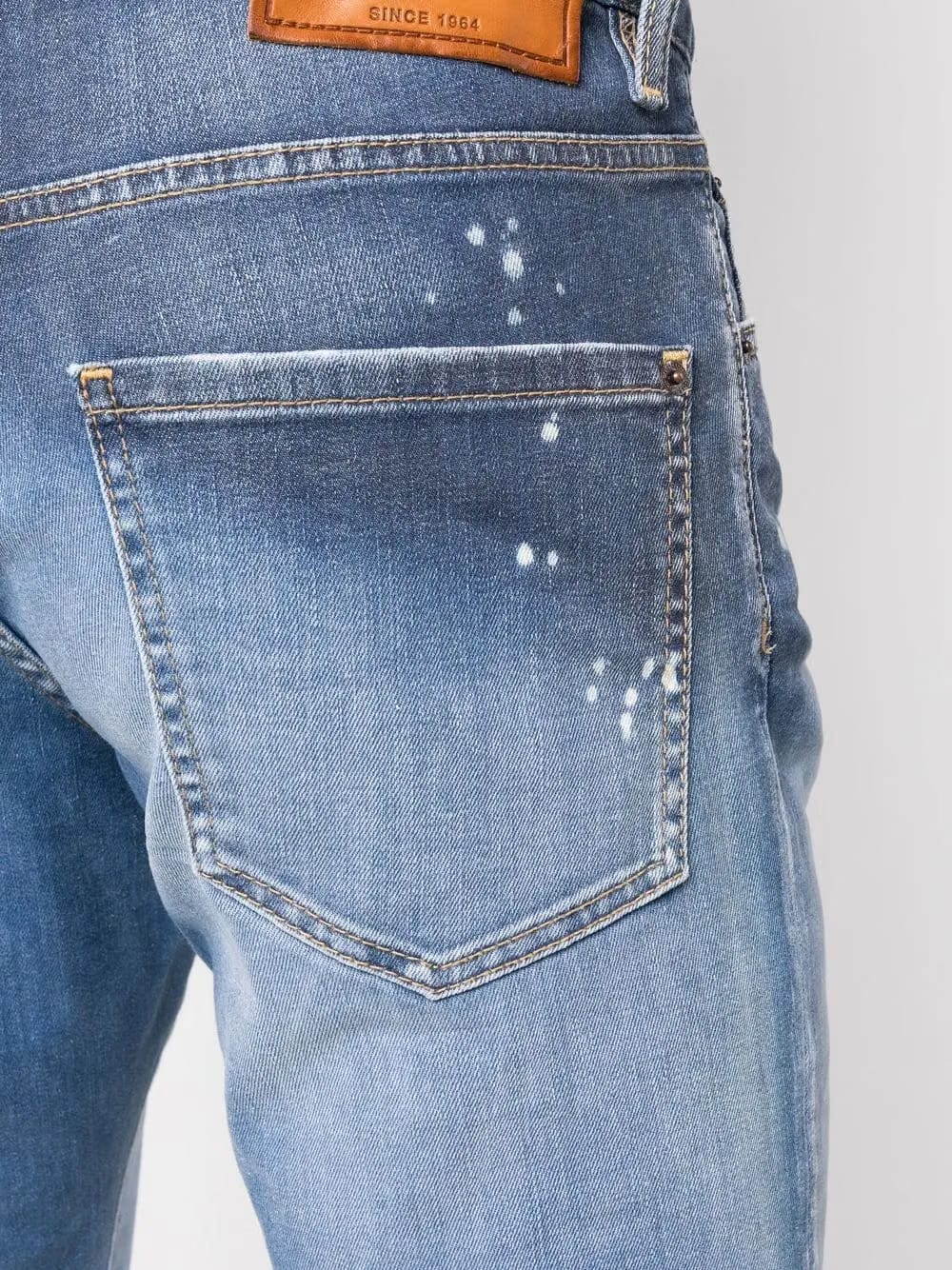paint splatter print jeans