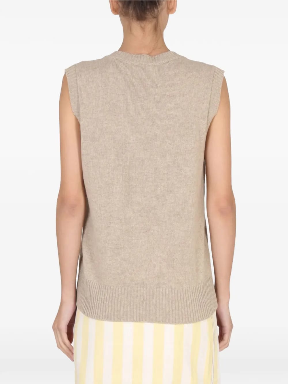 squirrel-print knit vest