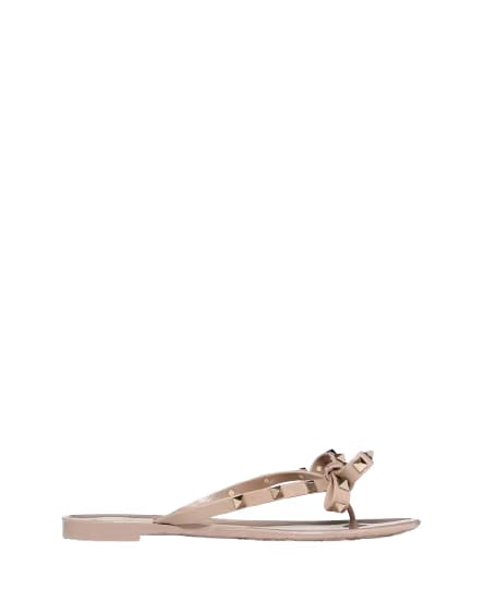Valentino Rockstud Rubber Slipper (POUDRE)