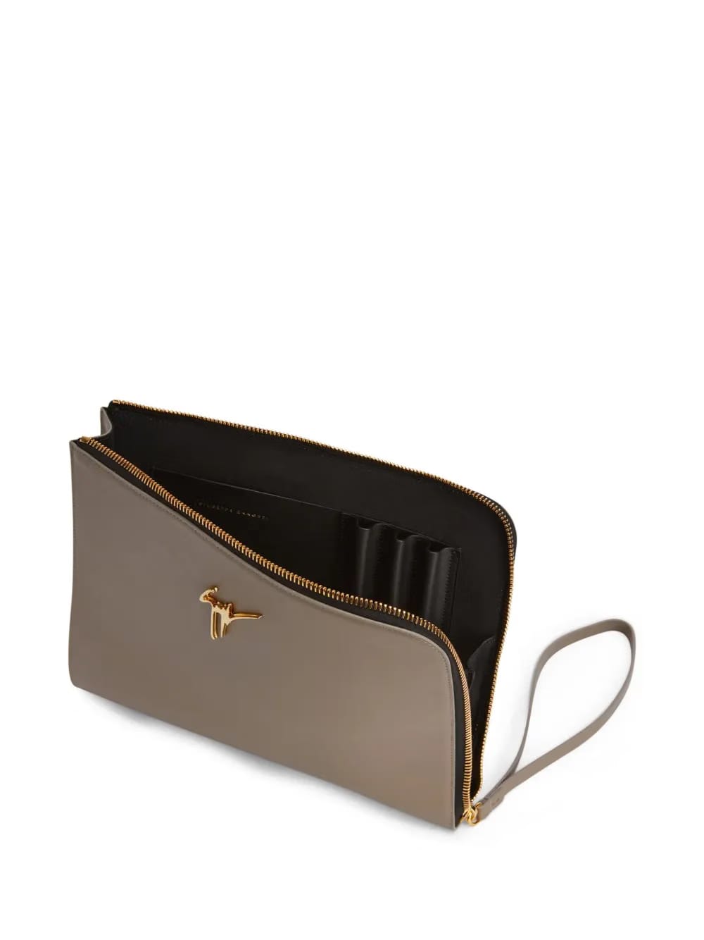 Fabian logo-plaque clutch bag