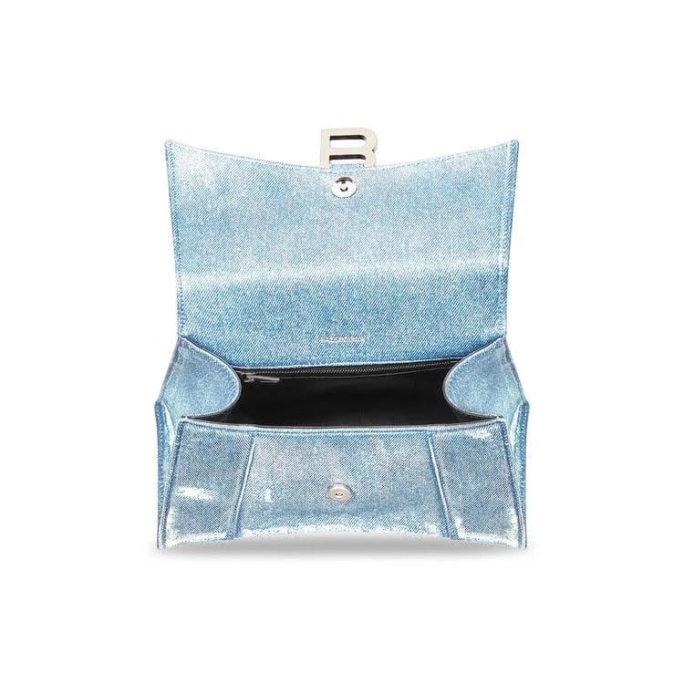 Balenciaga Denim Hourglass Small Handbag Indigo