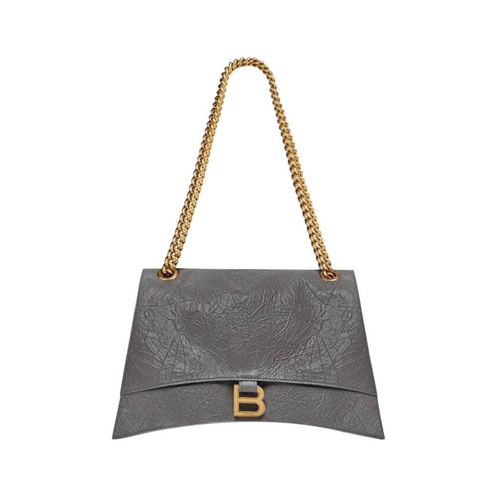 Balenciaga Crush Medium Handbag Dark Grey