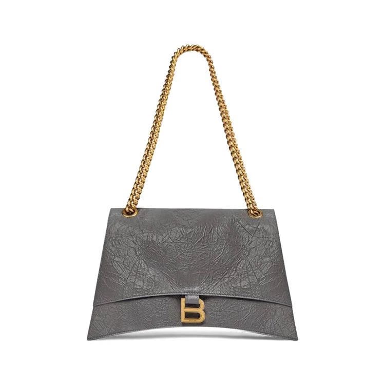Balenciaga Crush Medium Handbag Dark Grey
