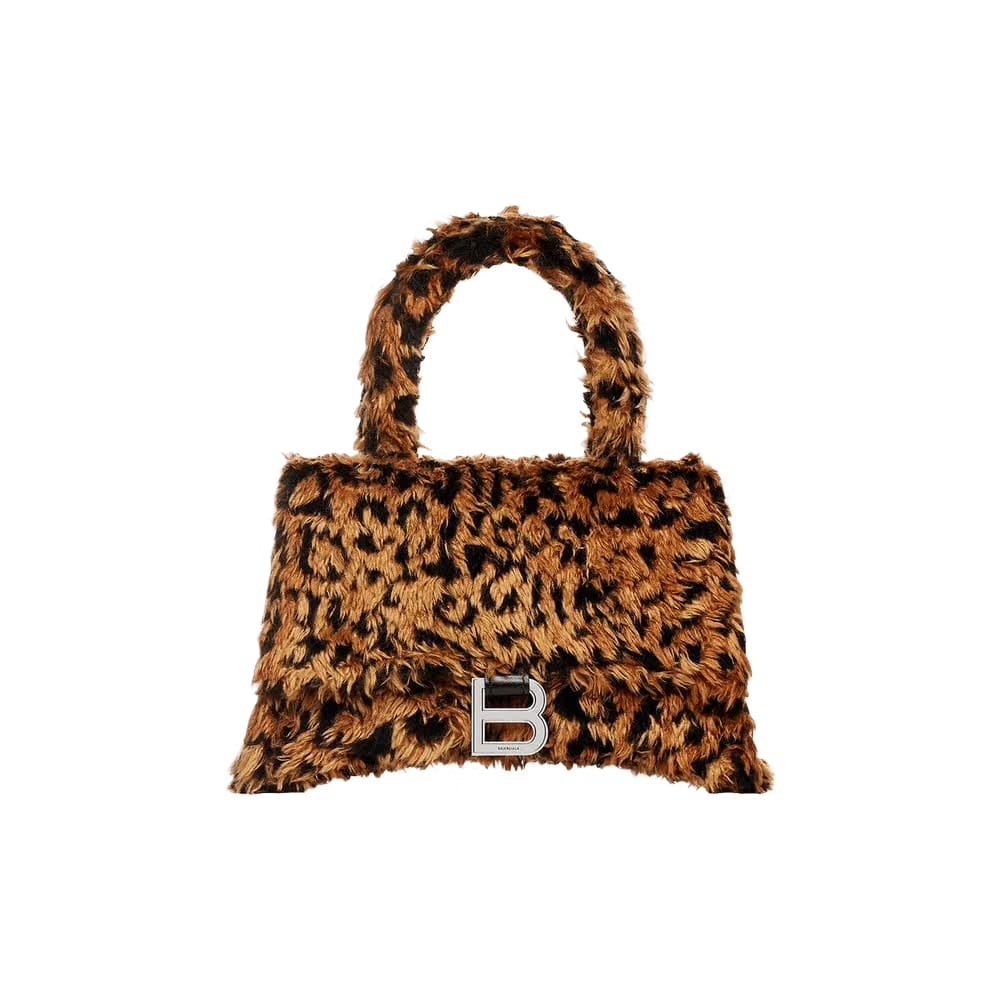 Balenciaga Hourglass Small Handbag With Strap Beige/Brown
