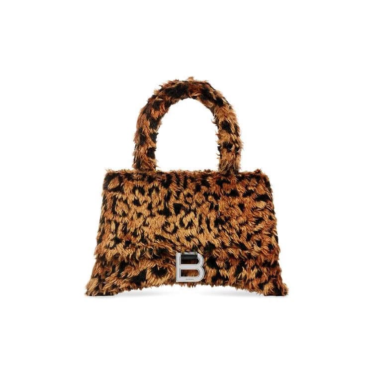 Balenciaga Hourglass Small Handbag With Strap Beige/Brown