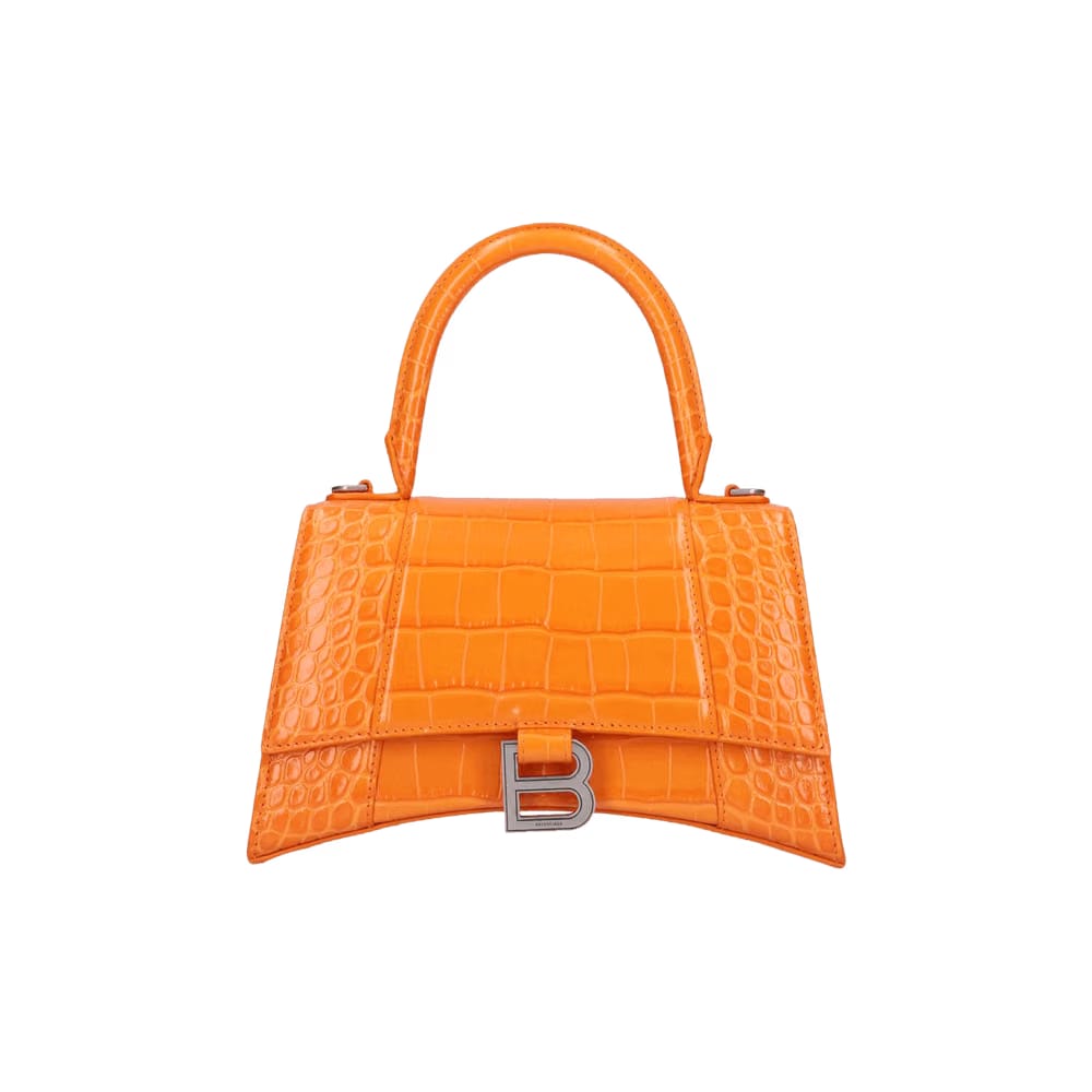 Balenciaga Hourglass Small Handbag Pop Orange