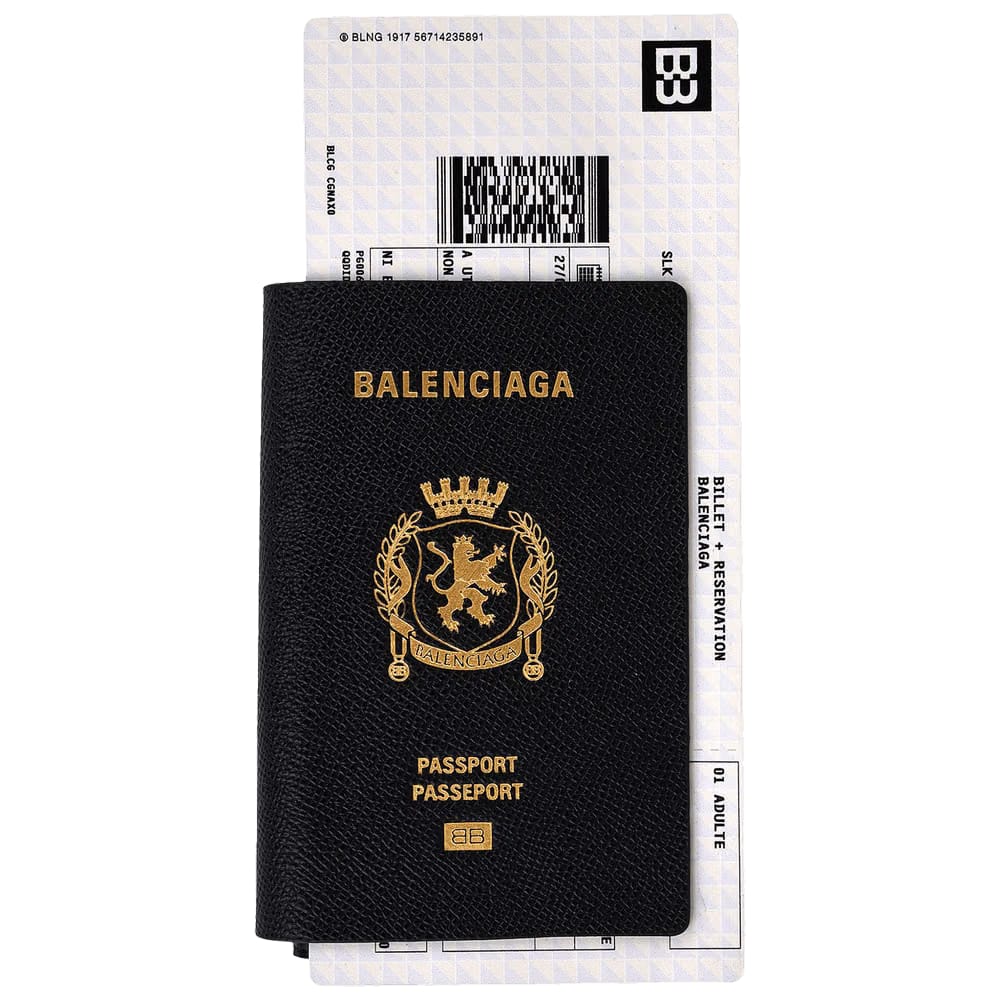 Balenciaga Passport Long Wallet 1 Ticket Black