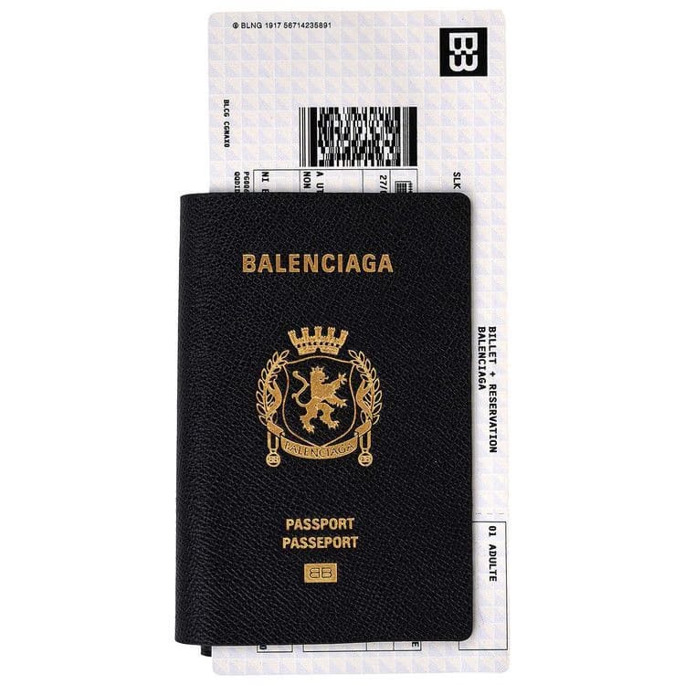 Balenciaga Passport Long Wallet 1 Ticket Black