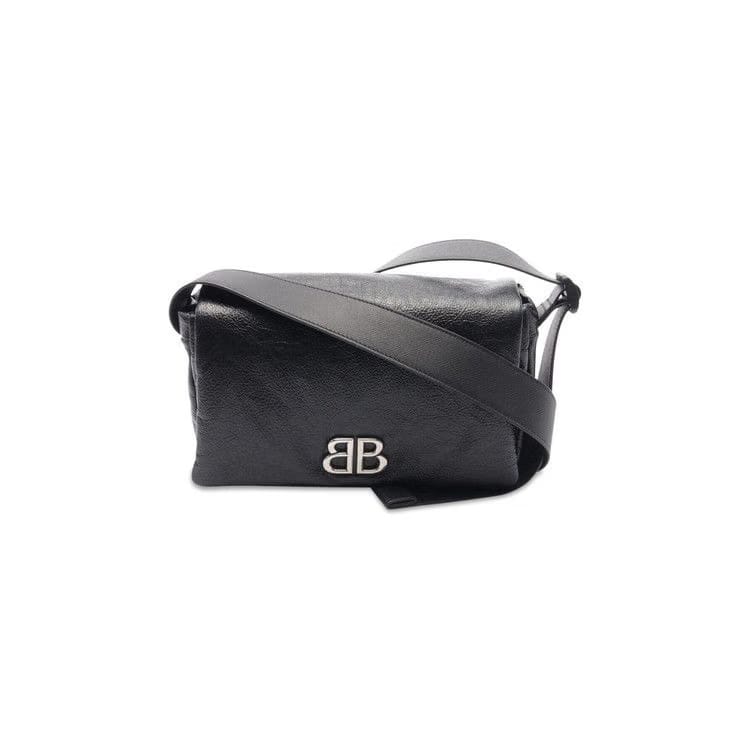 Balenciaga Monaco Flap Messenger Bag Black