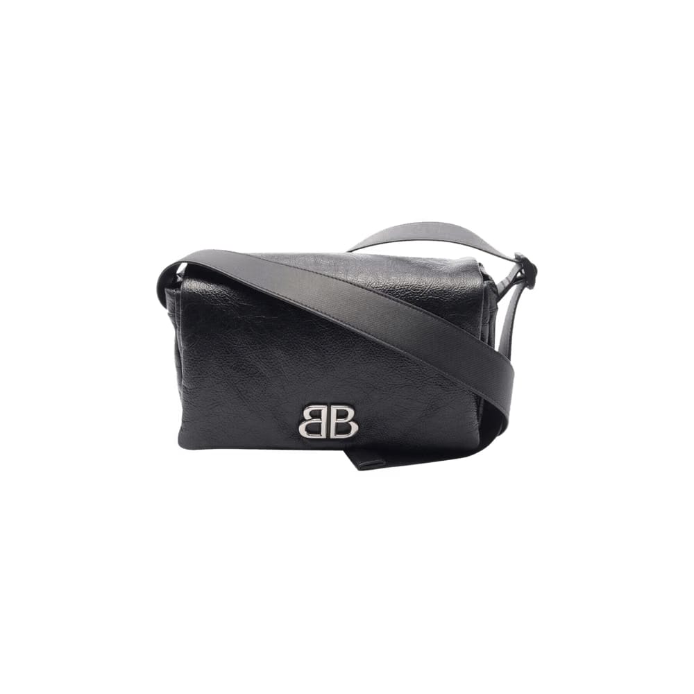 Balenciaga Monaco Flap Messenger Bag Black
