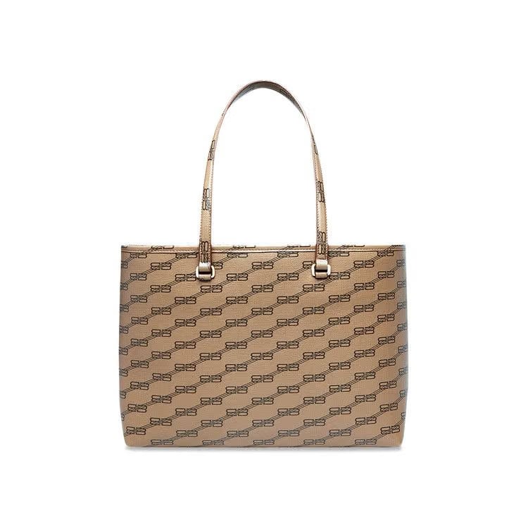 Balenciaga Signature Shopper Tote Bag Beige/Brown