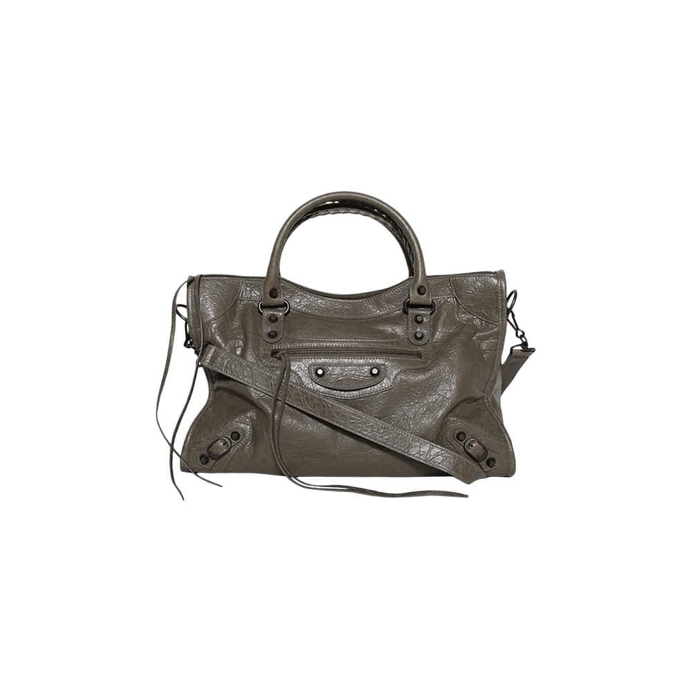Balenciaga Medium Le City Tote Bag Army Green