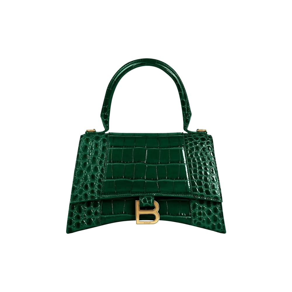 Balenciaga Small Hourlgass Top Handle Bag Green
