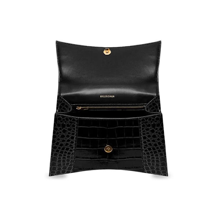 Balenciaga Hourglass Small Top Handle Bag Black