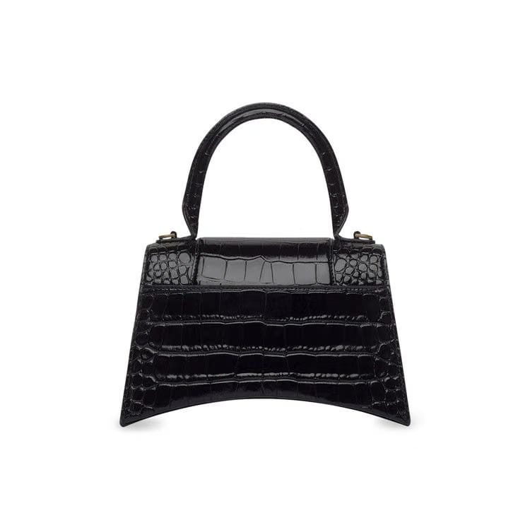 Balenciaga Hourglass Small Top Handle Bag Black