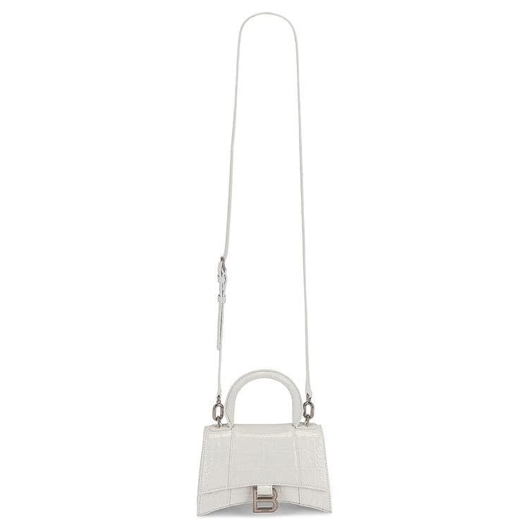 Balenciaga Hourglass XS Top Handle Bag White