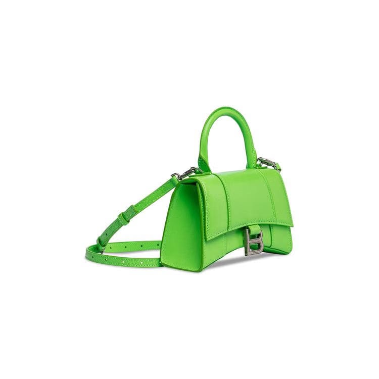 Balenciaga XS Hourglass Top Handle Bag Acid Green