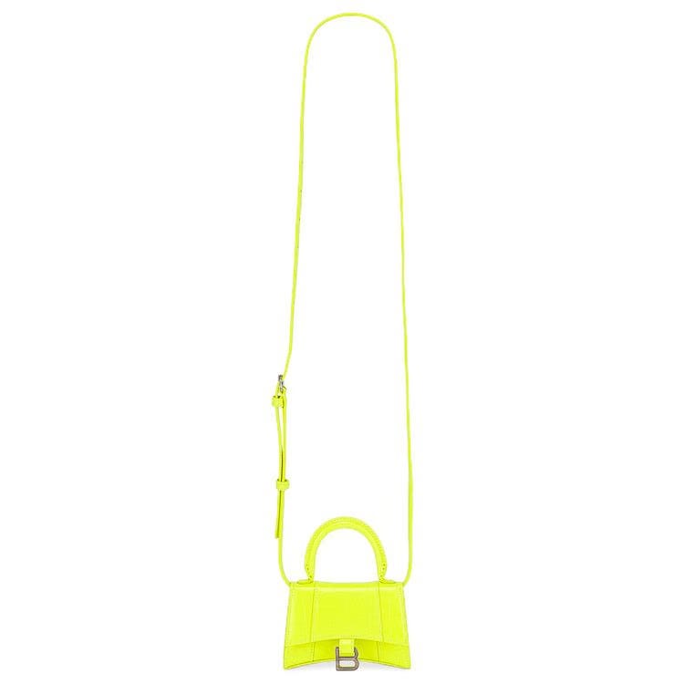 Balenciaga Mini Hourglass Strap Bag Fluorescent Yellow