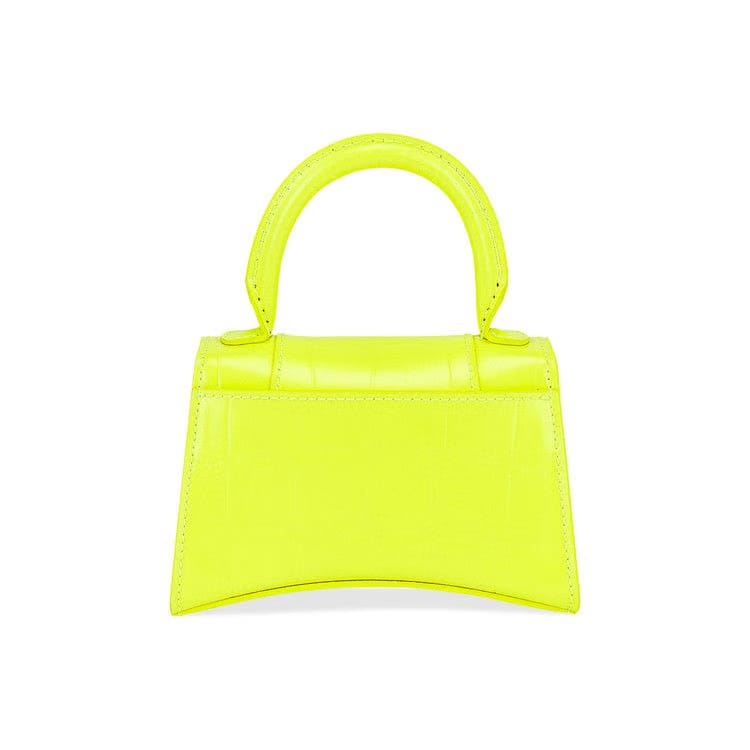 Balenciaga Mini Hourglass Strap Bag Fluorescent Yellow