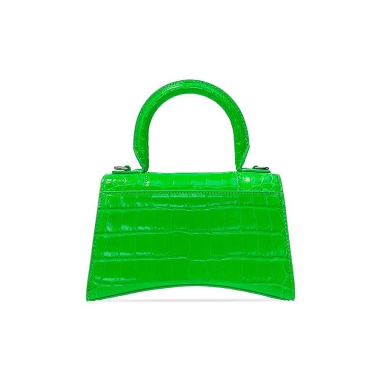 Balenciaga Xs Hourglass Top Handle Fluo Green