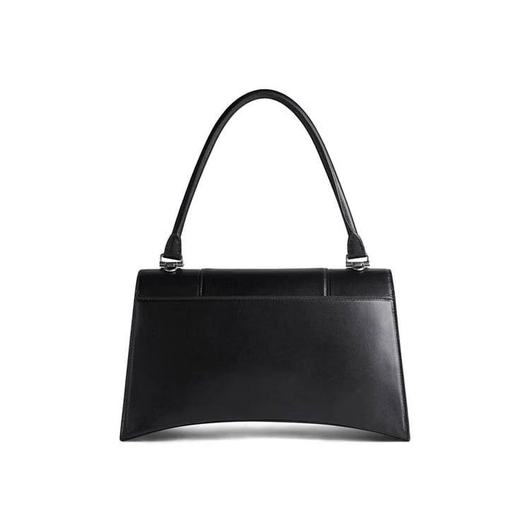 Balenciaga Hourglass Hinge Medium Shoulder Bag Black