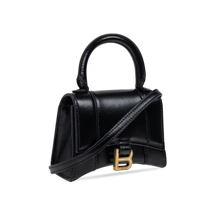 Balenciaga Mini Hourglass Top Handle Bag Black