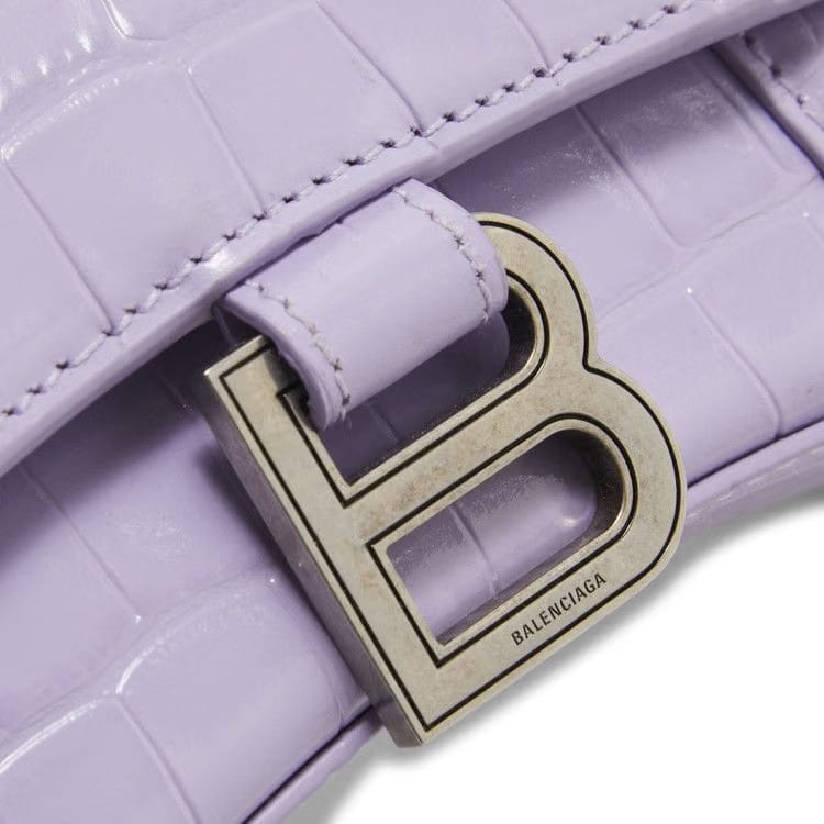 Balenciaga Hourglass Mini Shoulder Bag Lilac
