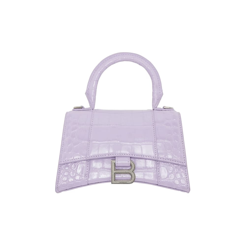 Balenciaga Hourglass Mini Shoulder Bag Lilac