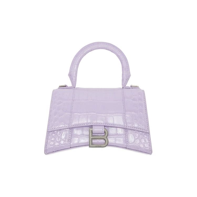 Balenciaga Hourglass Mini Shoulder Bag Lilac
