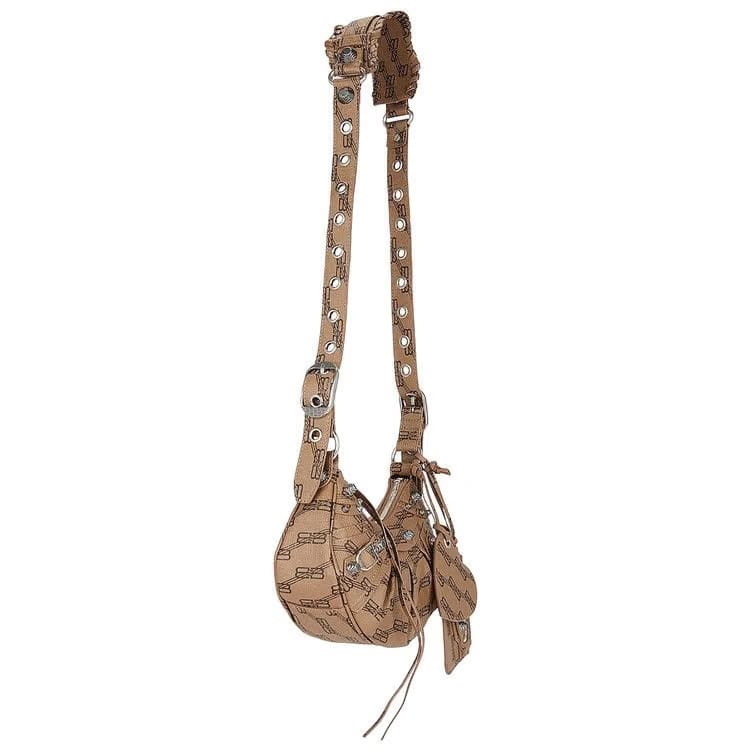 Balenciaga Monogram Le Cagole Shoulder Bag Beige