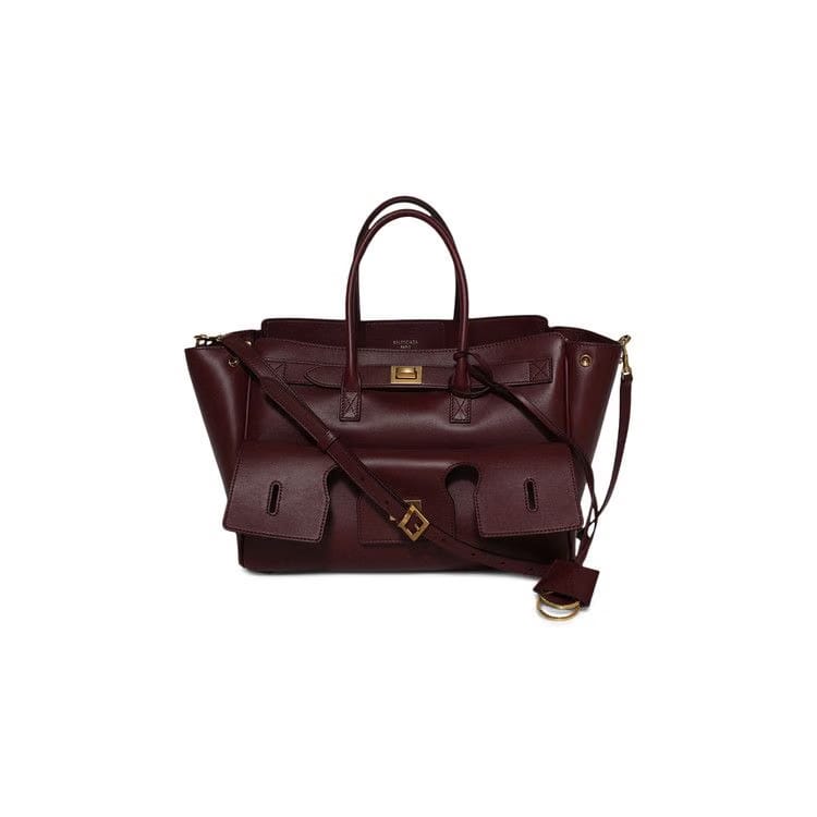 Balenciaga Bel Air Small Carry All Bag Dark Burgundy
