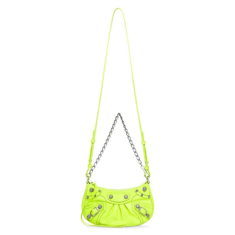 Balenciaga Mini Le Cagole Chain Bag Fluorescent Yellow