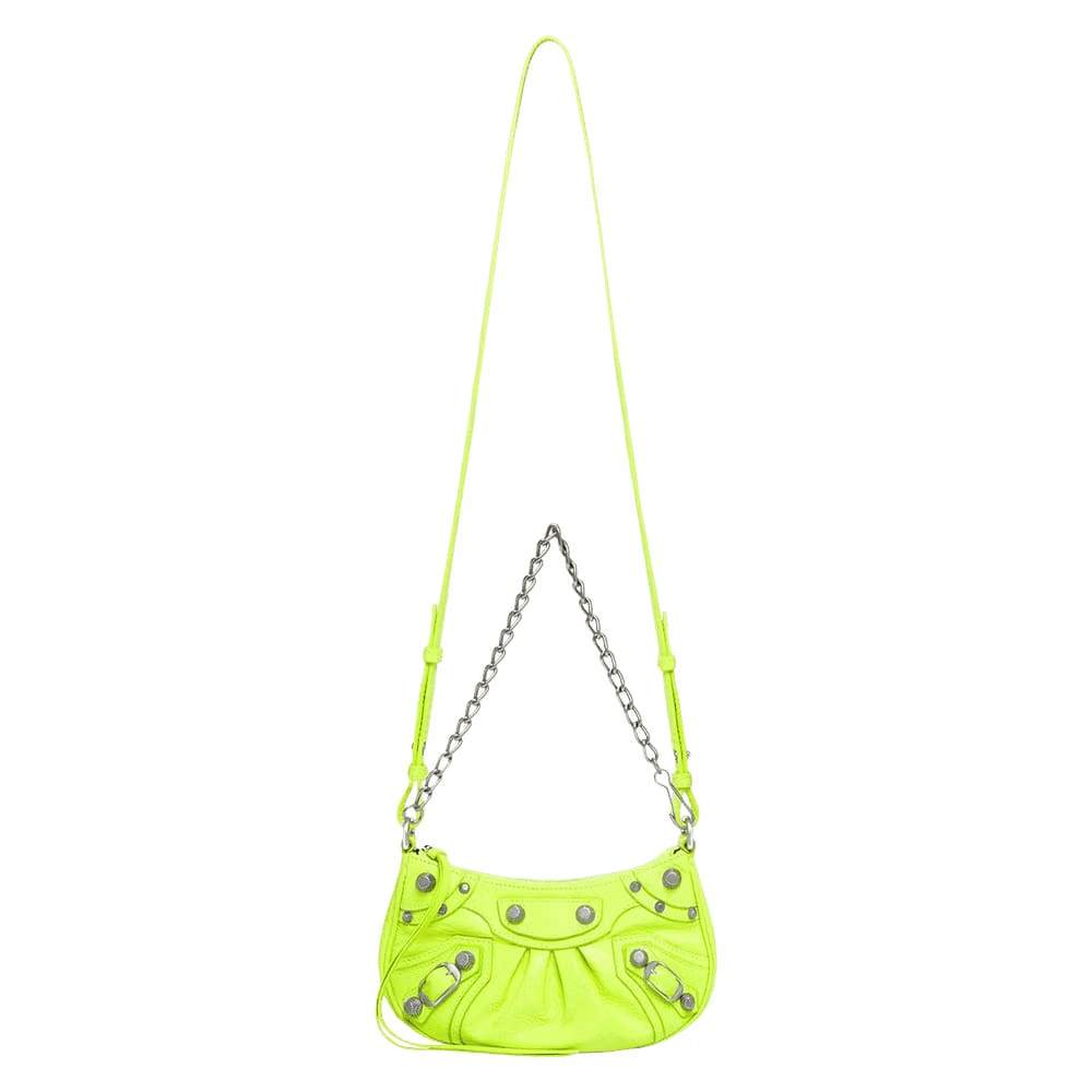 Balenciaga Mini Le Cagole Chain Bag Fluorescent Yellow