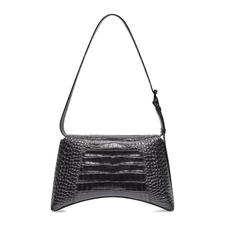 Balenciaga Medium Downtown Shoulder Bag Black