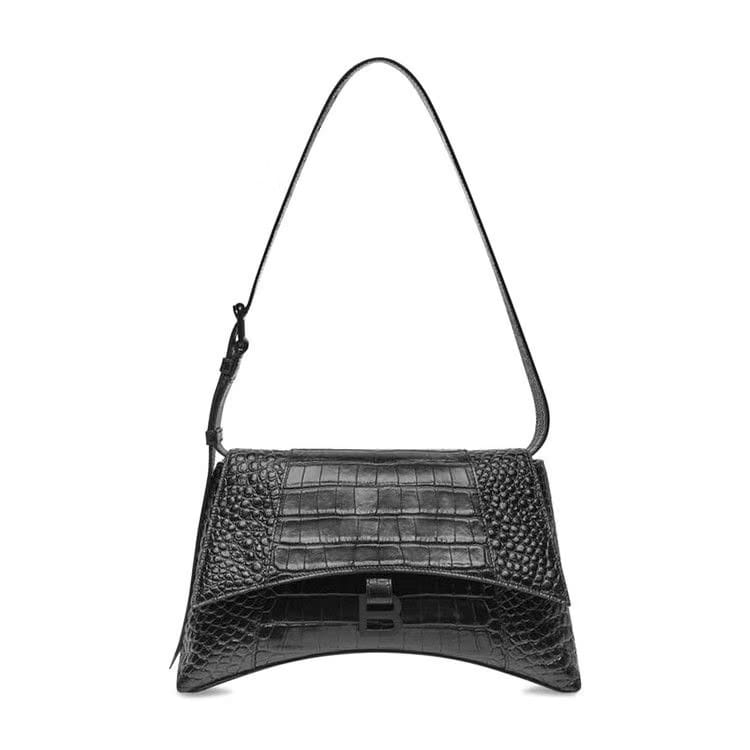 Balenciaga Medium Downtown Shoulder Bag Black